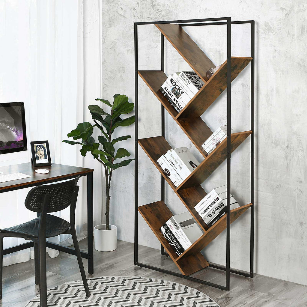 Freistehendes Bücherregal mit Metallrahmen