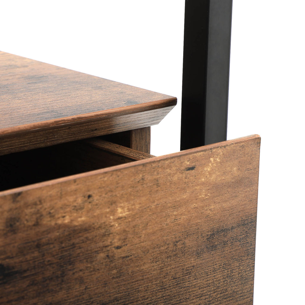 Industrie-Design Beistelltisch aus Glas