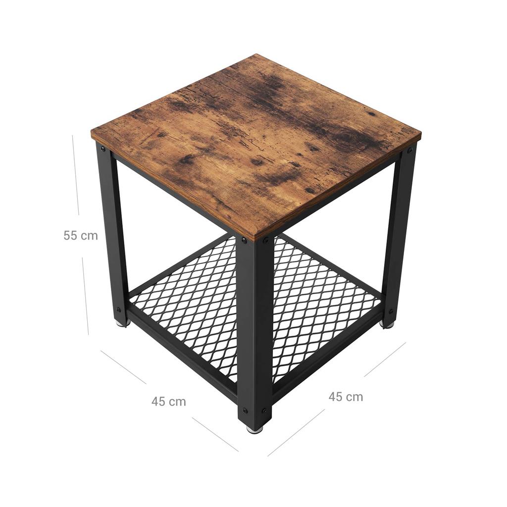 Industrie-Design Beistelltisch mit Gitter