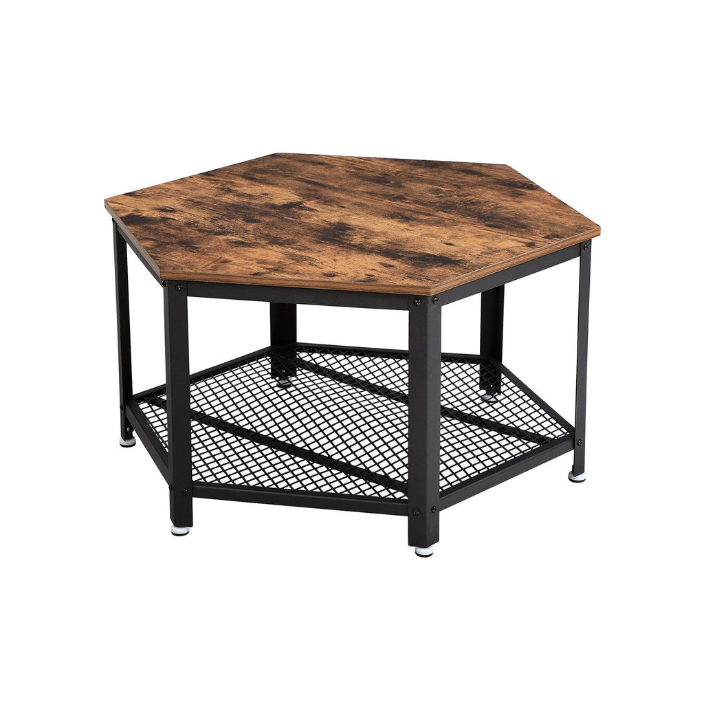 Industrie-Design Couchtisch Hexagon