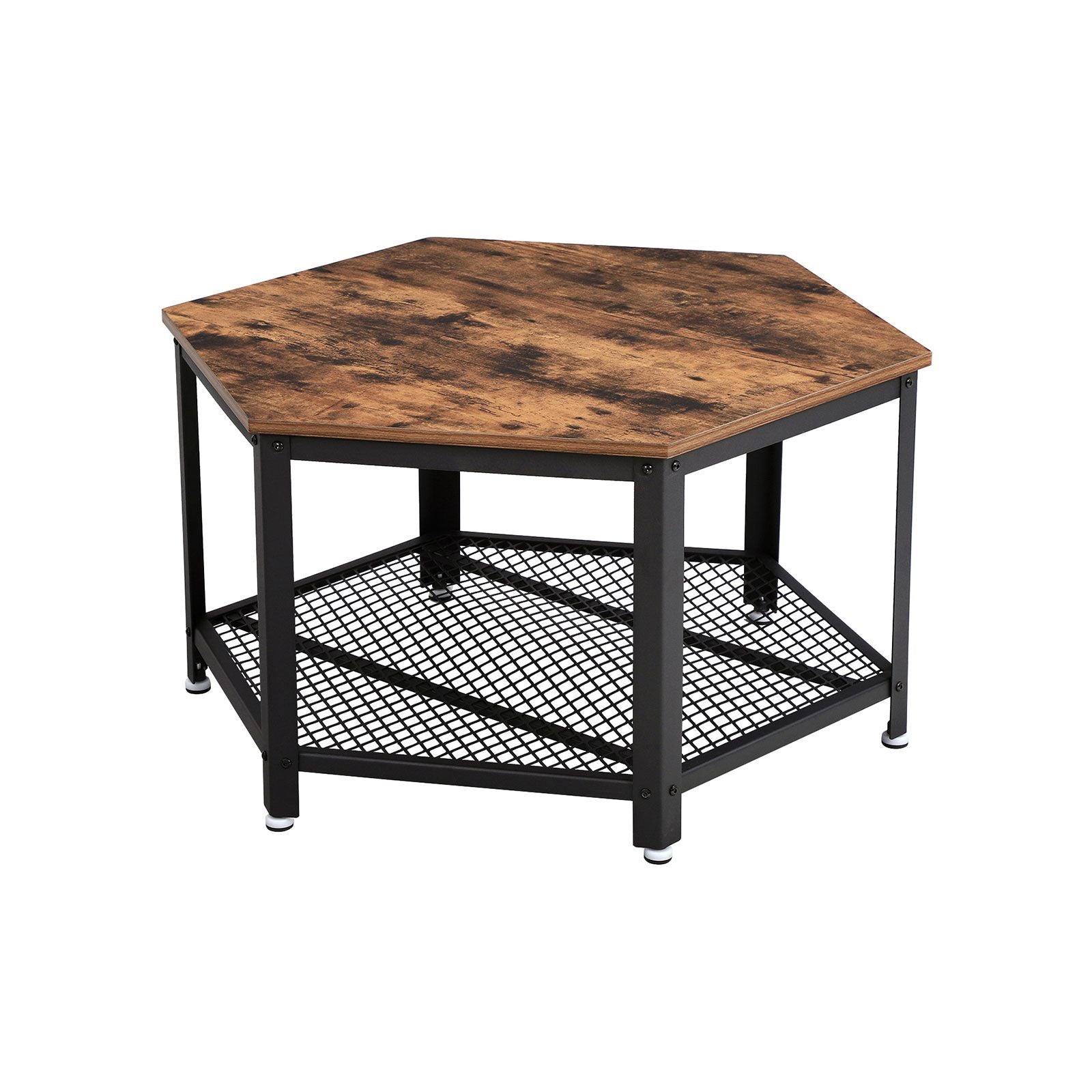 Industrie-Design Couchtisch Hexagon