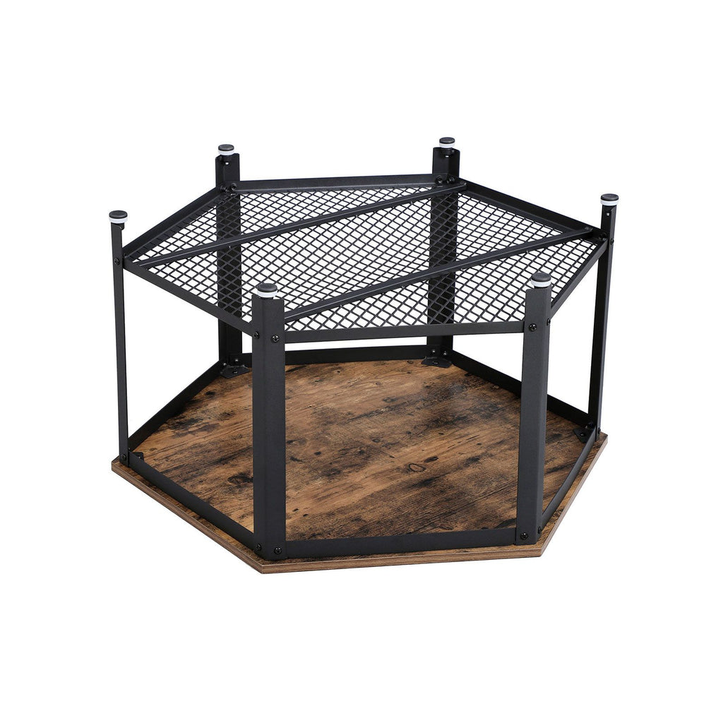 Industrie-Design Couchtisch Hexagon