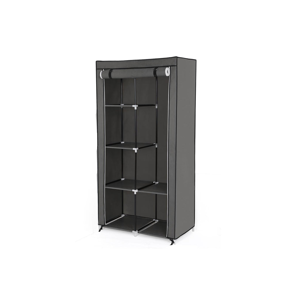 Stoffschrank mit Rolltür Grau