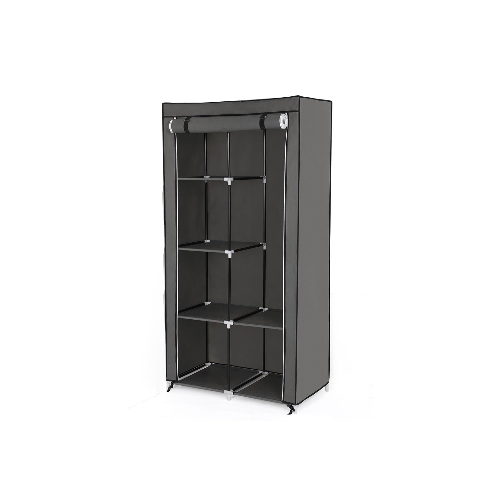 Stoffschrank mit Rolltür Grau