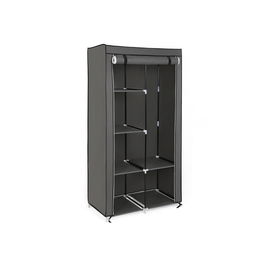 Stoffschrank mit Rolltür Grau