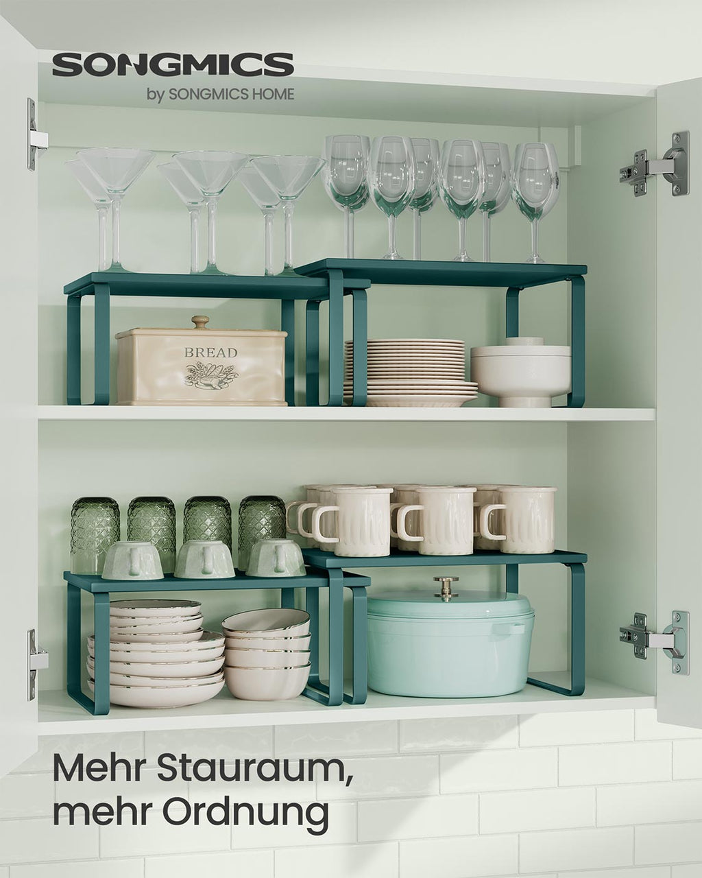 Gewürzregal 2er Set stapelbar efeugrün