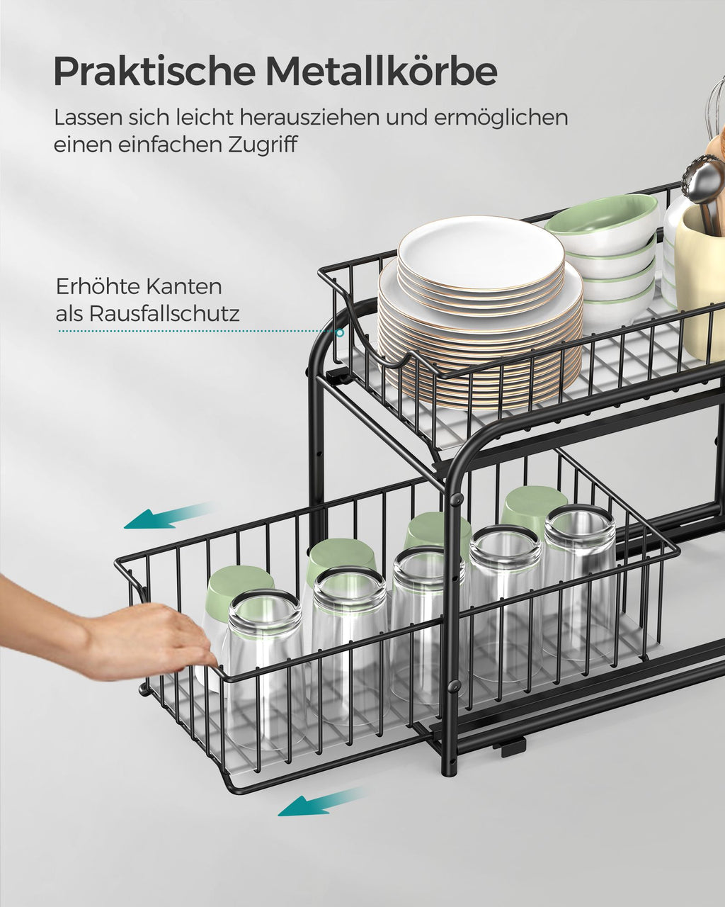 Küchenschrank Organizer stapelbar klassikschwarz