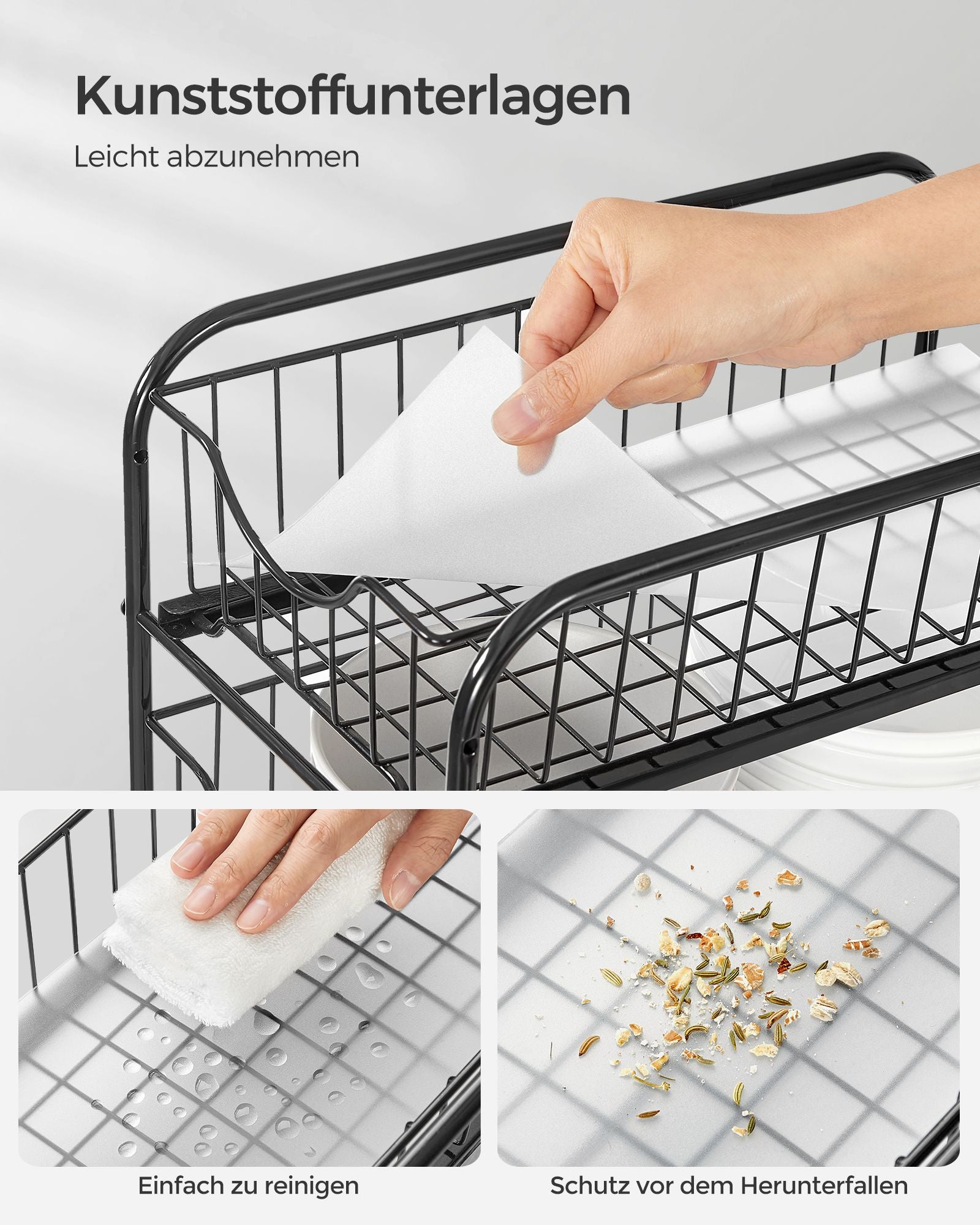 Küchenschrank Organizer stapelbar klassikschwarz