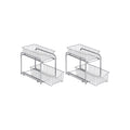 Küchenschrank Organizer 2er Set metallisches Silber