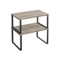2er Set Küchen-Organizer aus Metall und Holzwerkstoff