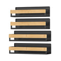 Magnetisches Gewürzregal Set aus Metall ohne Bohren tintenschwarz-naturbeige