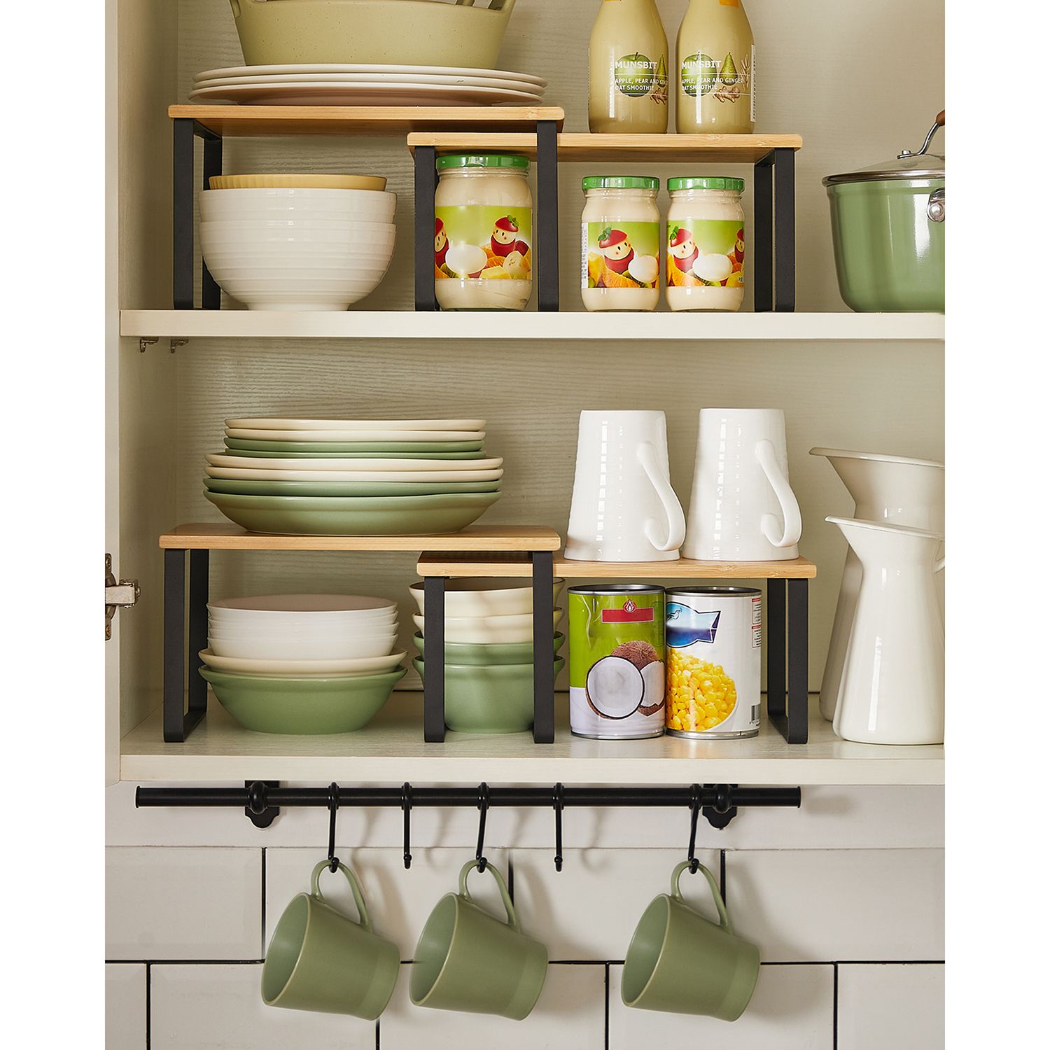 4er Set Küchen-Organizer stapelbar