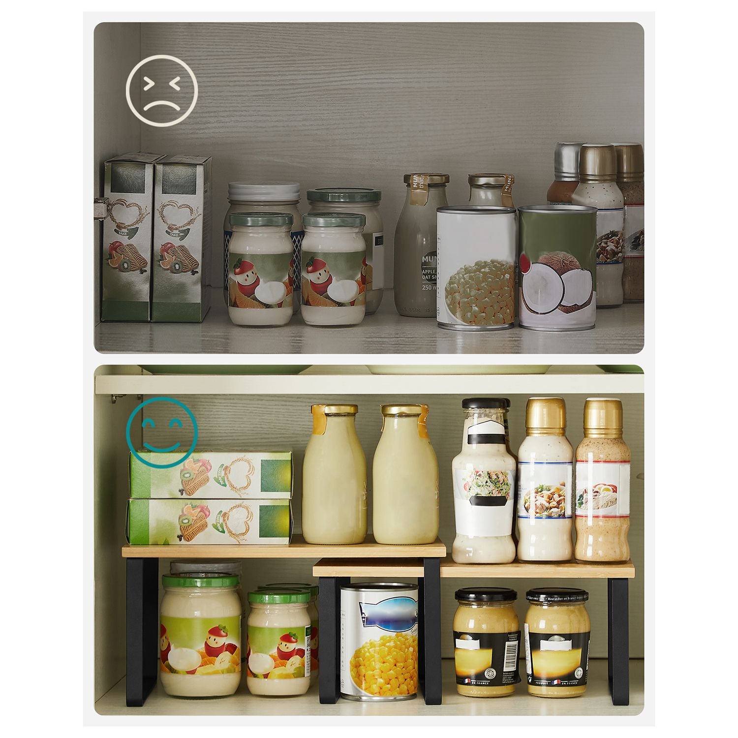 4er Set Küchen-Organizer stapelbar