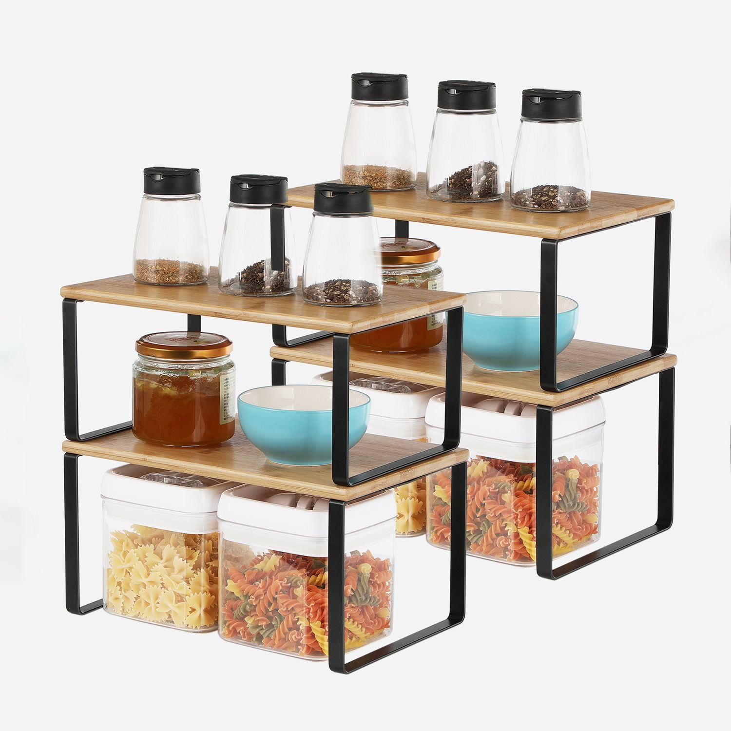 4er Set Küchen-Organizer stapelbar