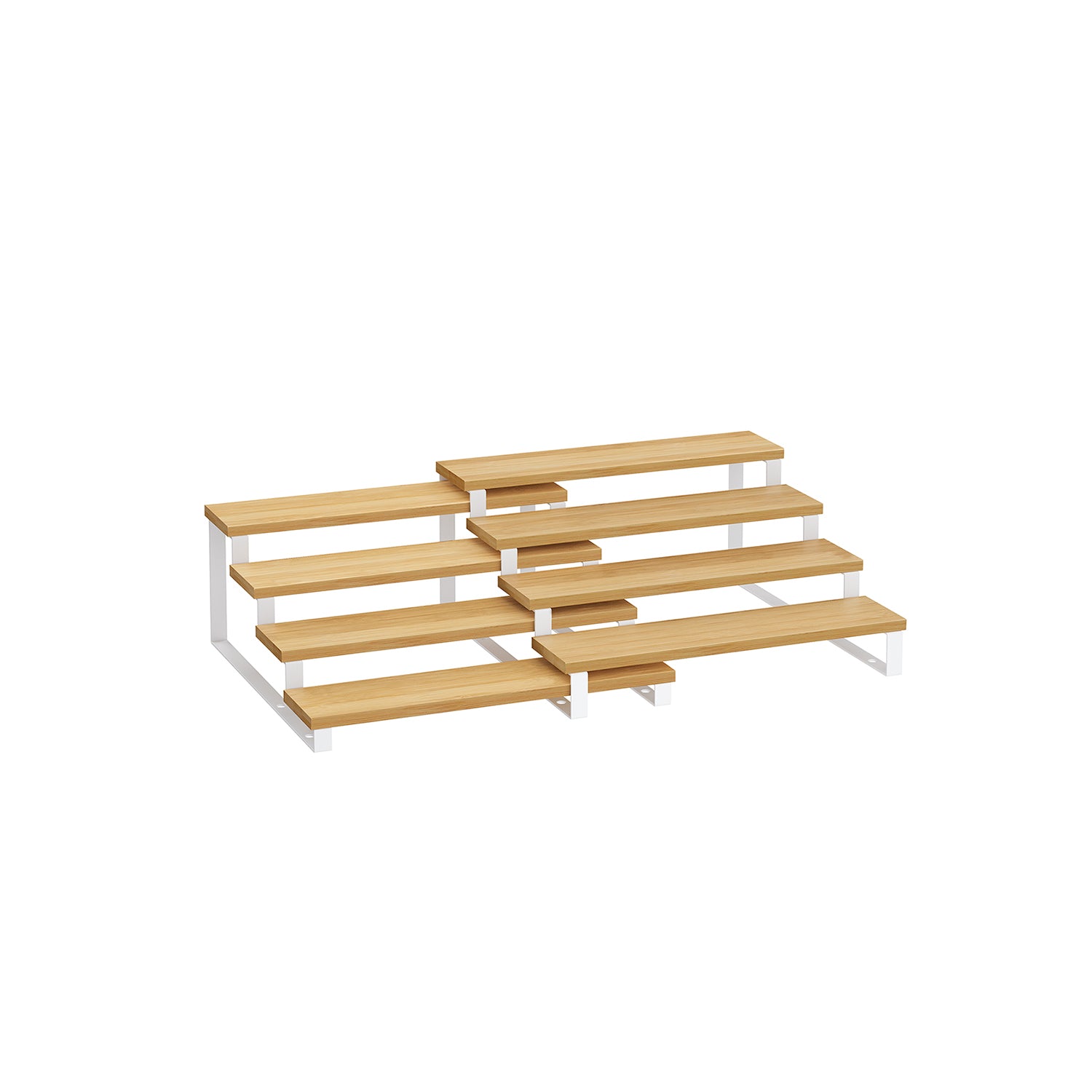 Gewürzregale 2er Set je 4 Ablagen naturbeige-wolkenweiß
