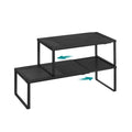 Gewürzregal 2er Set ausziehbar 23 x (38-60) x 15,3 cm mattschwarz