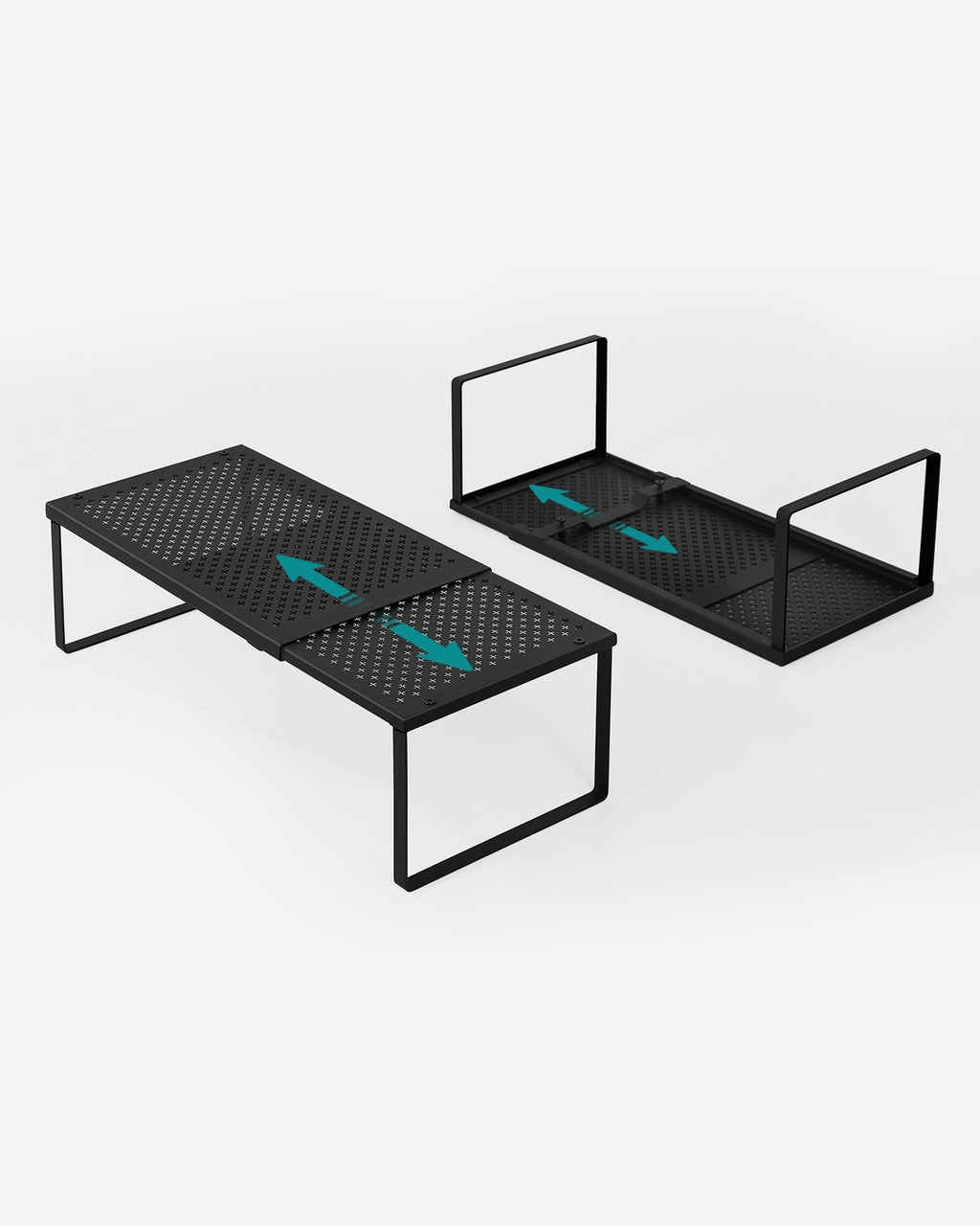 Gewürzregal 2er Set ausziehbar 23 x (38-60) x 15,3 cm mattschwarz
