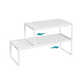 Gewürzregal 2er Set ausziehbar 23 x (38-60) x 15,3 cm mattweiß