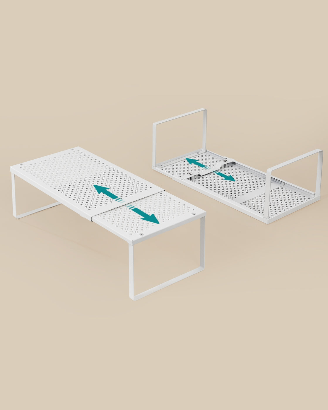 Gewürzregal 2er Set ausziehbar 23 x (38-60) x 15,3 cm mattweiß