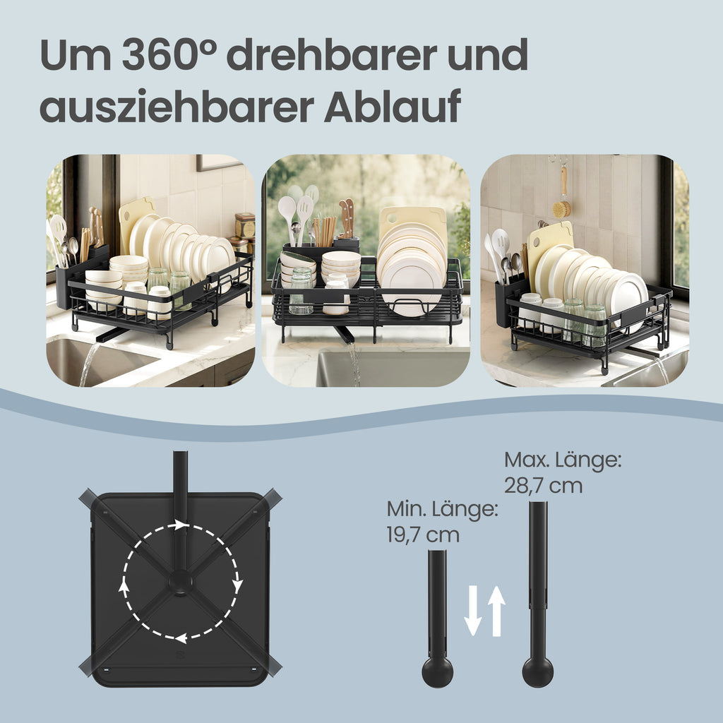 Geschirrständer ausziehbar, Stahl, Abtropfgestell