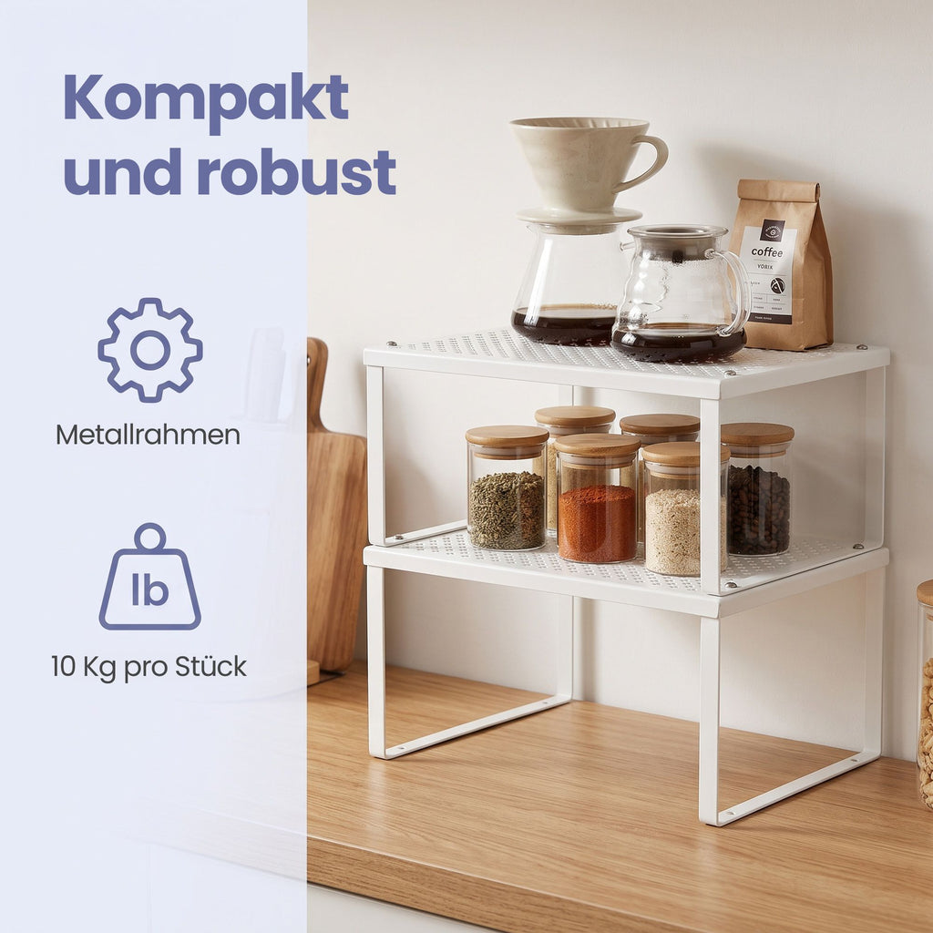 Gewürzregal, 2er Set, Küchenregal