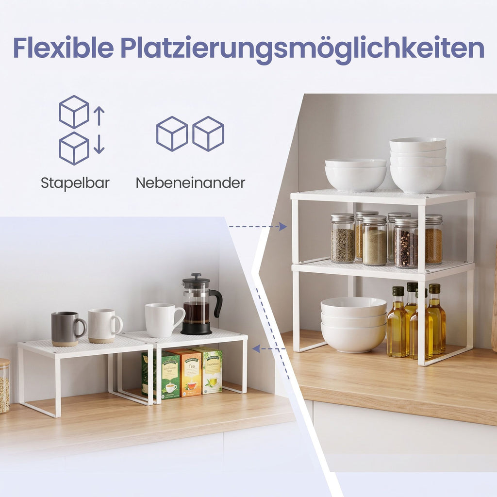 Gewürzregal, 2er Set, Küchenregal