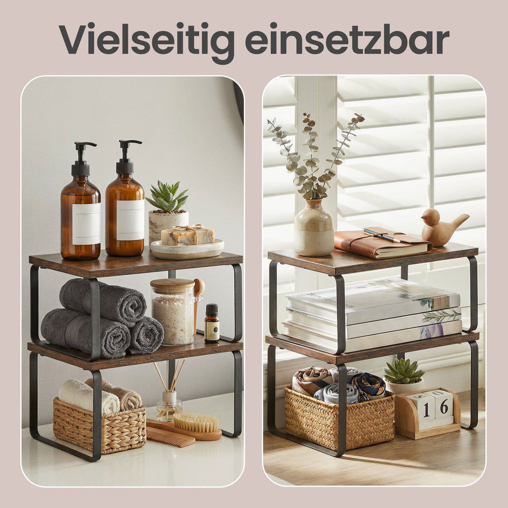 Gewürzregal, 2er Set Küchen-Organizer, Küchenregal