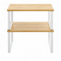 Gewürzständer 2er Set, stapelbar, erweiterbarer Schrank-Organizer für Küche
