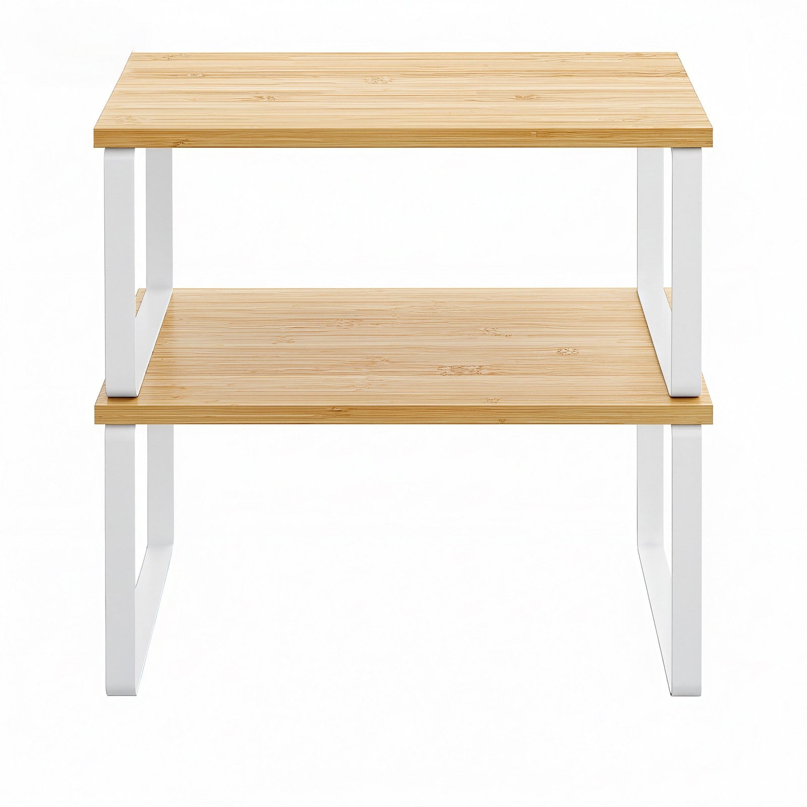 Gewürzständer 2er Set, stapelbar, erweiterbarer Schrank-Organizer für Küche