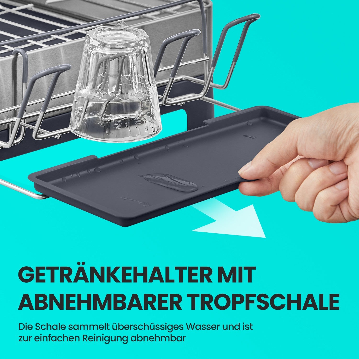 Abtropfgestell, Geschirr-Abtropfständer, Auslauf