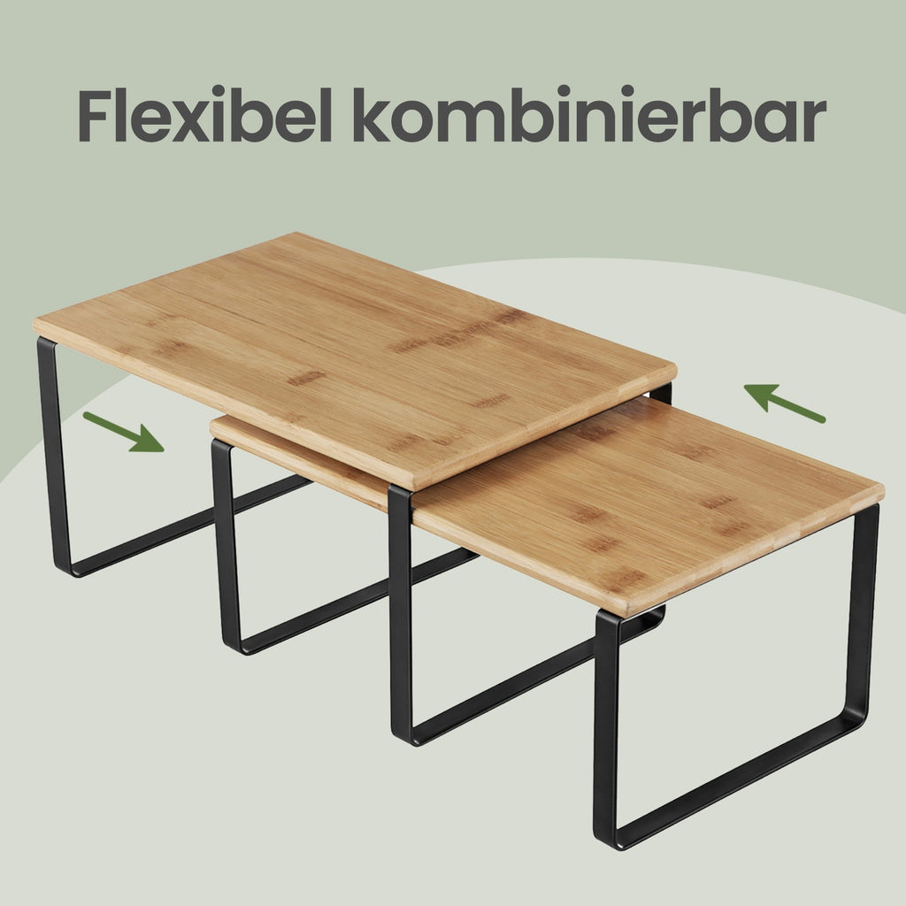 Vorratsregal 4er Set, stapelbarer Gewürzhalter, Küchen-Organizer für Küche