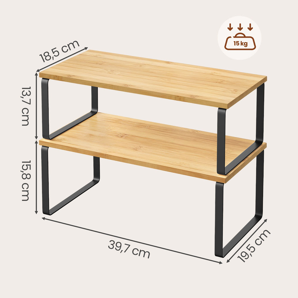 Gewürzregal, 2er Set Küchen-Organizer, Küchenregal