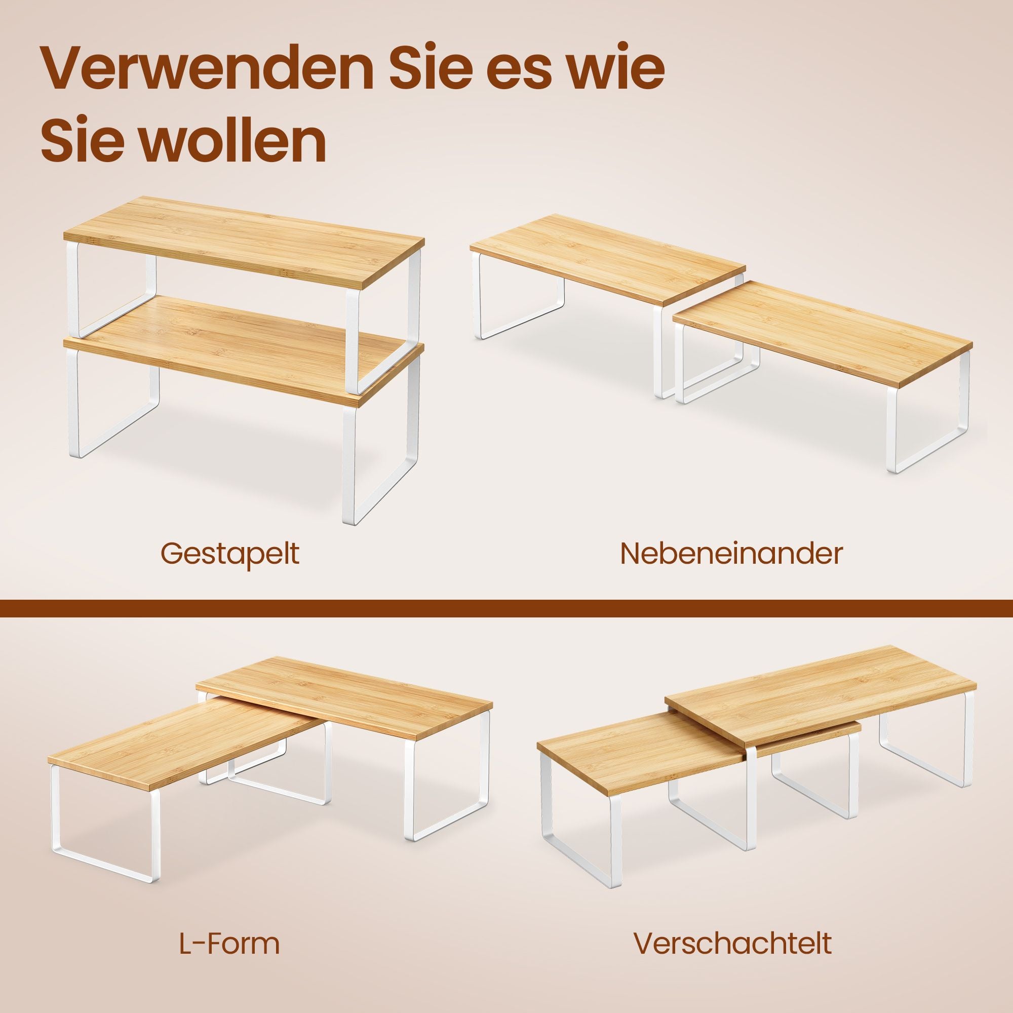 Gewürzregal, 2er Set Küchen-Organizer, Küchenregal