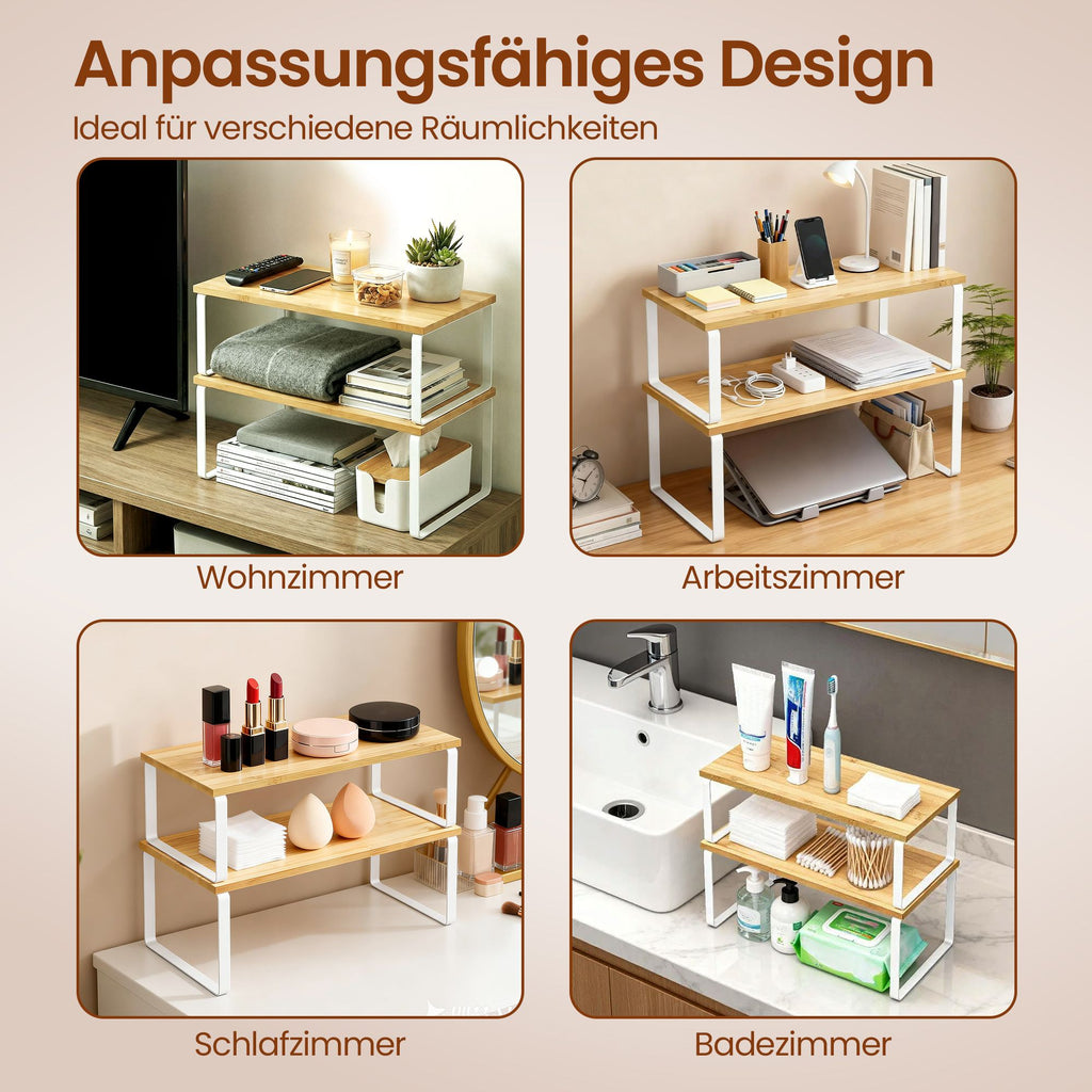 Gewürzregal, 2er Set Küchen-Organizer, Küchenregal
