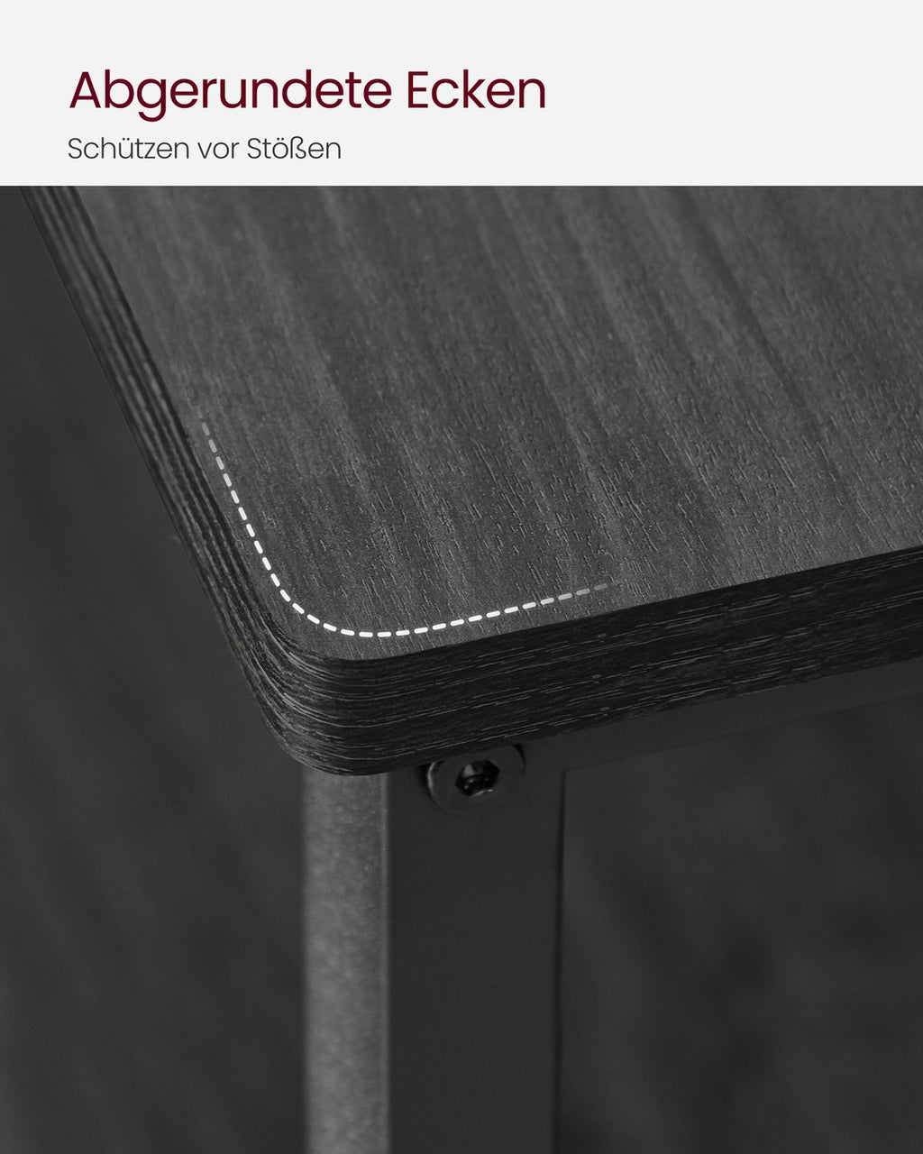 Küchenregal 3-stufig mit großer Arbeitsplatte und Stahlrahmen