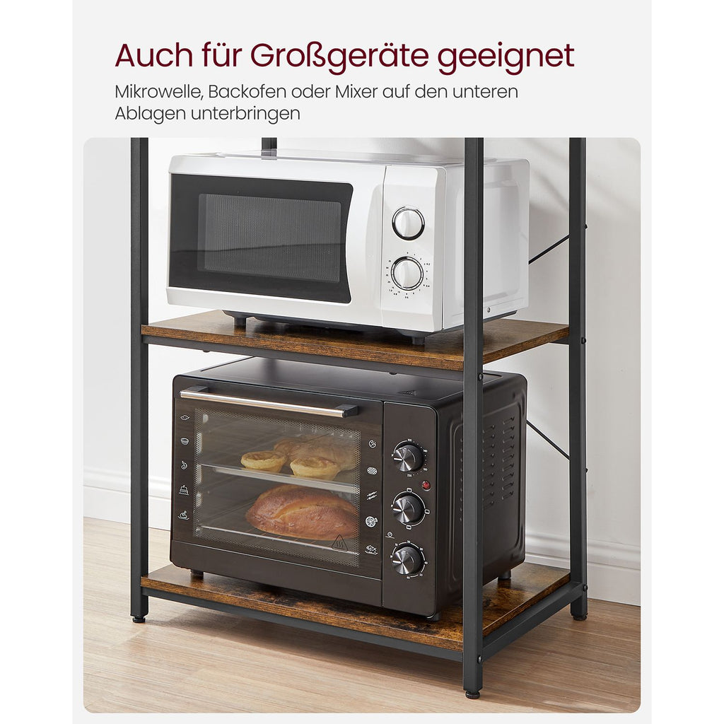 Küchenregal mit Ablagen und Haken
