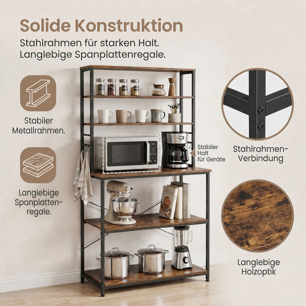 Küchenregal, Standregal, Mikrowellen-Regal