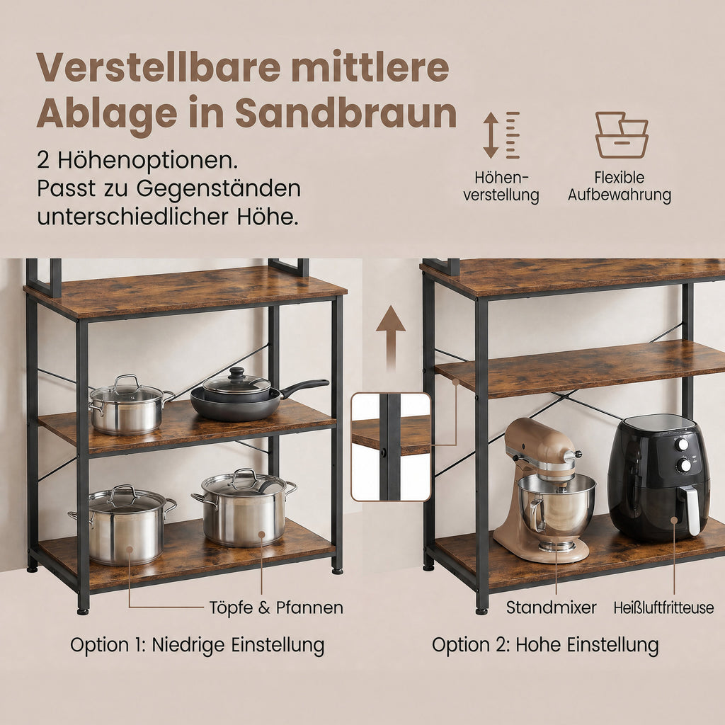 Küchenregal, Standregal, Mikrowellen-Regal
