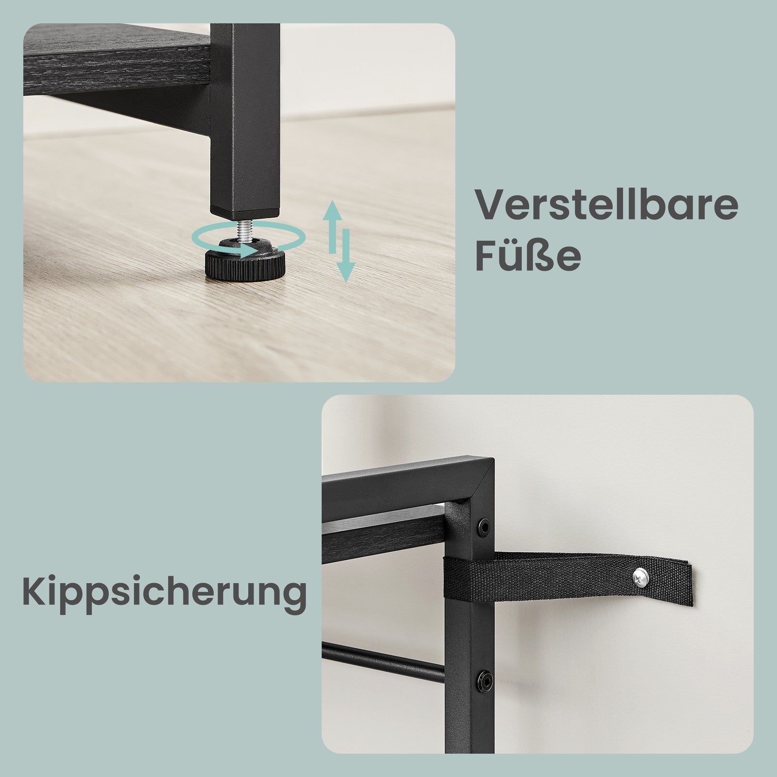 Küchenregal mit Haken, Magnetleiste, Drahtkorb