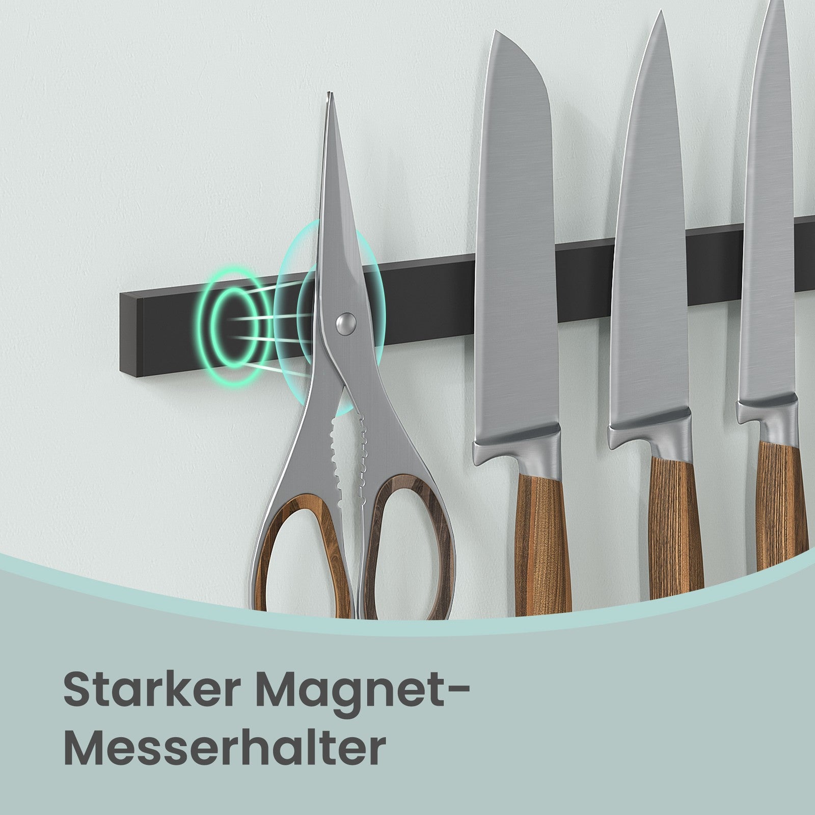 Küchenregal mit Haken, Magnetleiste, Drahtkorb