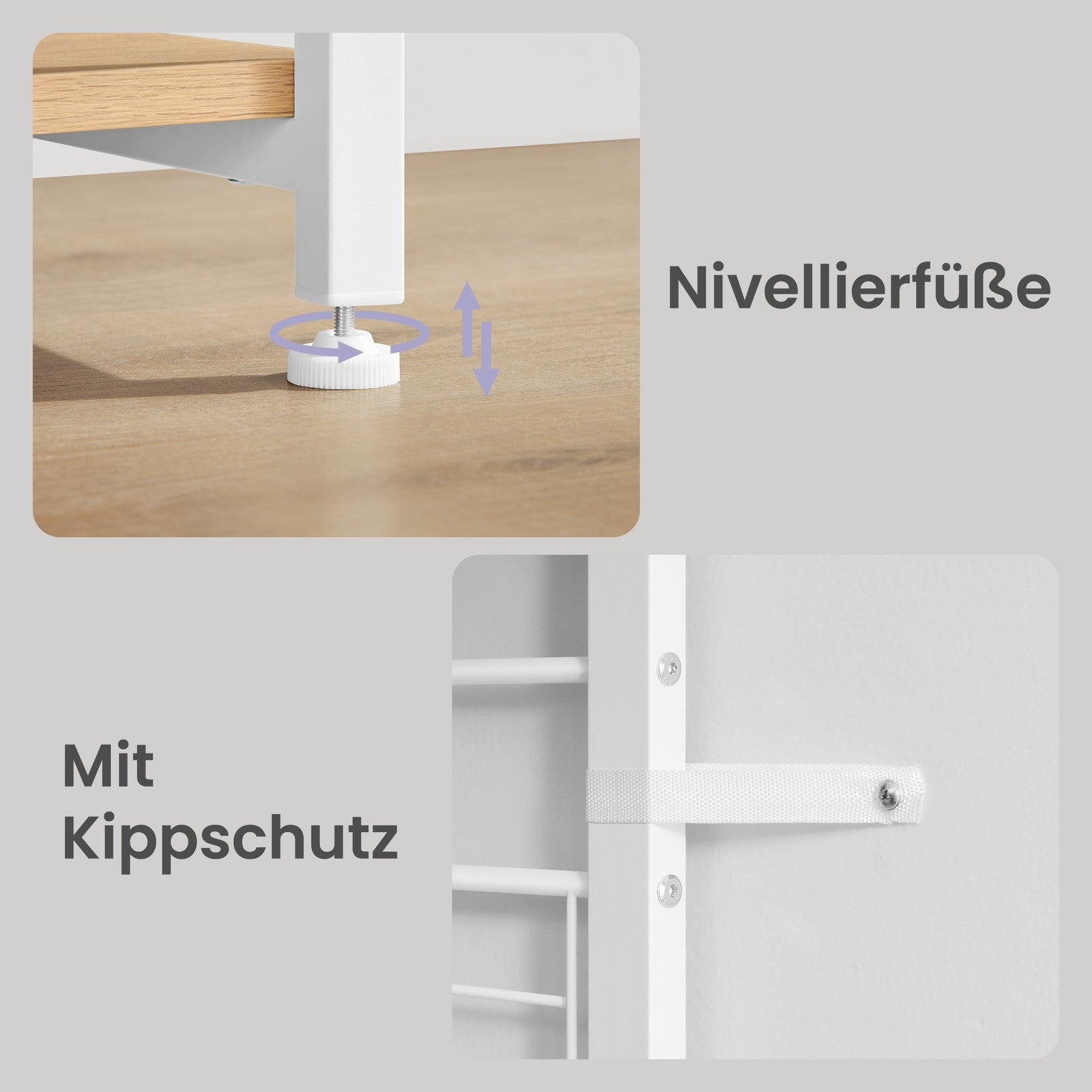 Kücheninsel mit Regal, Magnetleiste für Messer, Drahtkorb