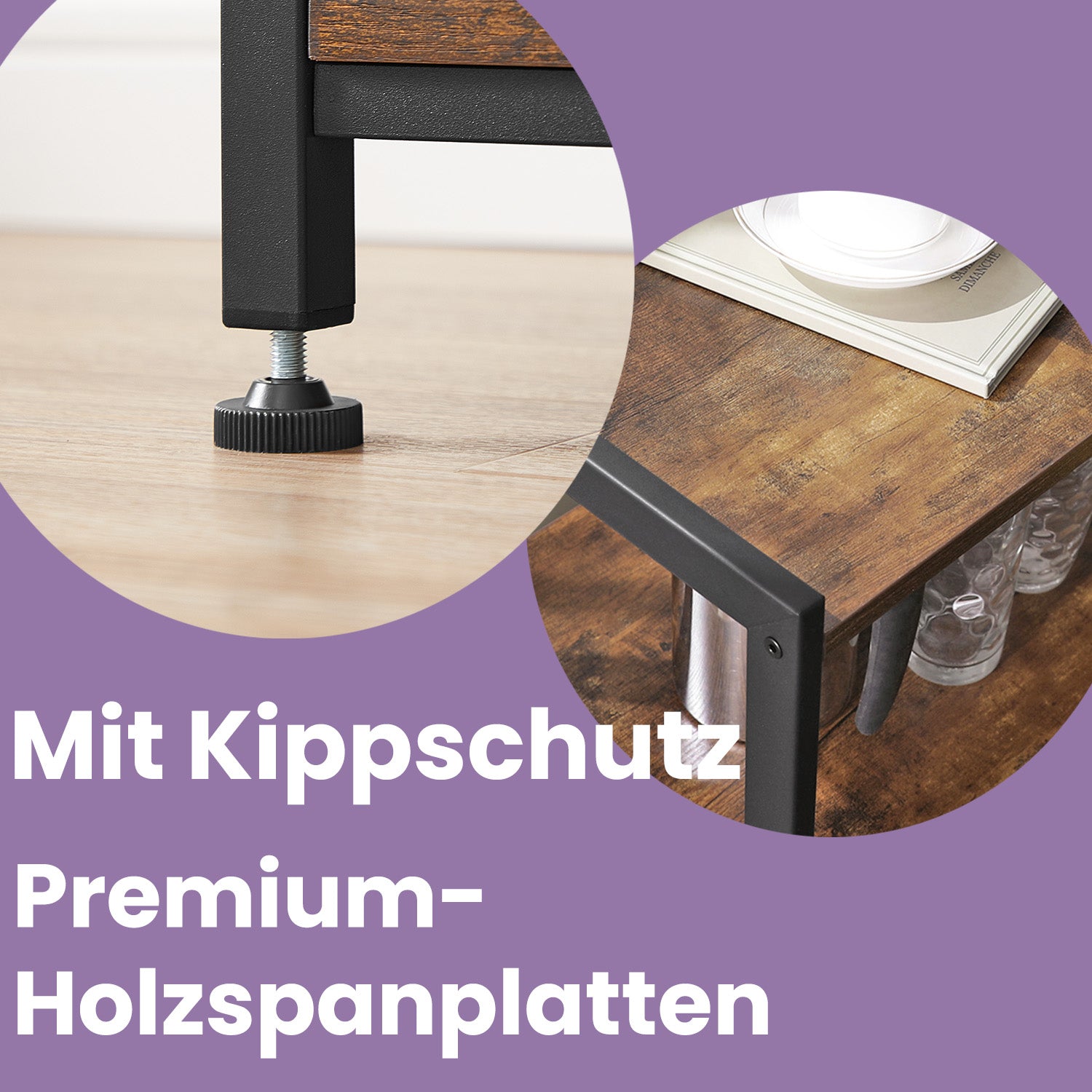 Küchenregal, Standregal, Bäckerregal mit Haken und Regalablagen