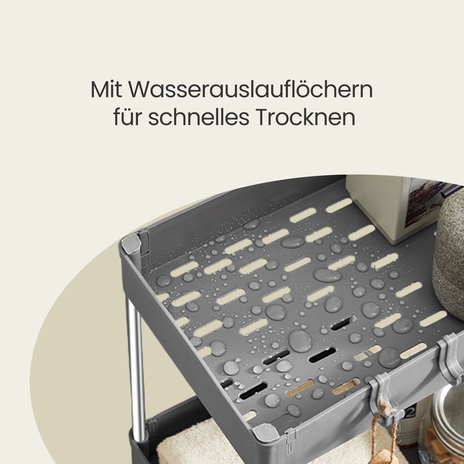 Rollwagen, Küchenwagen mit 4 Ebenen, Küchenregal