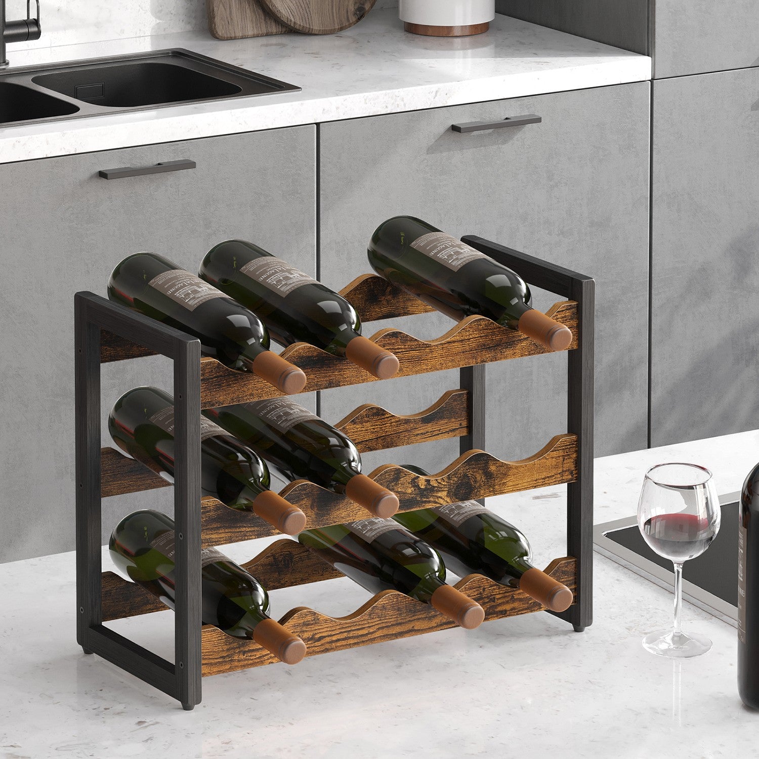 Weinregal für 12 Flaschen
