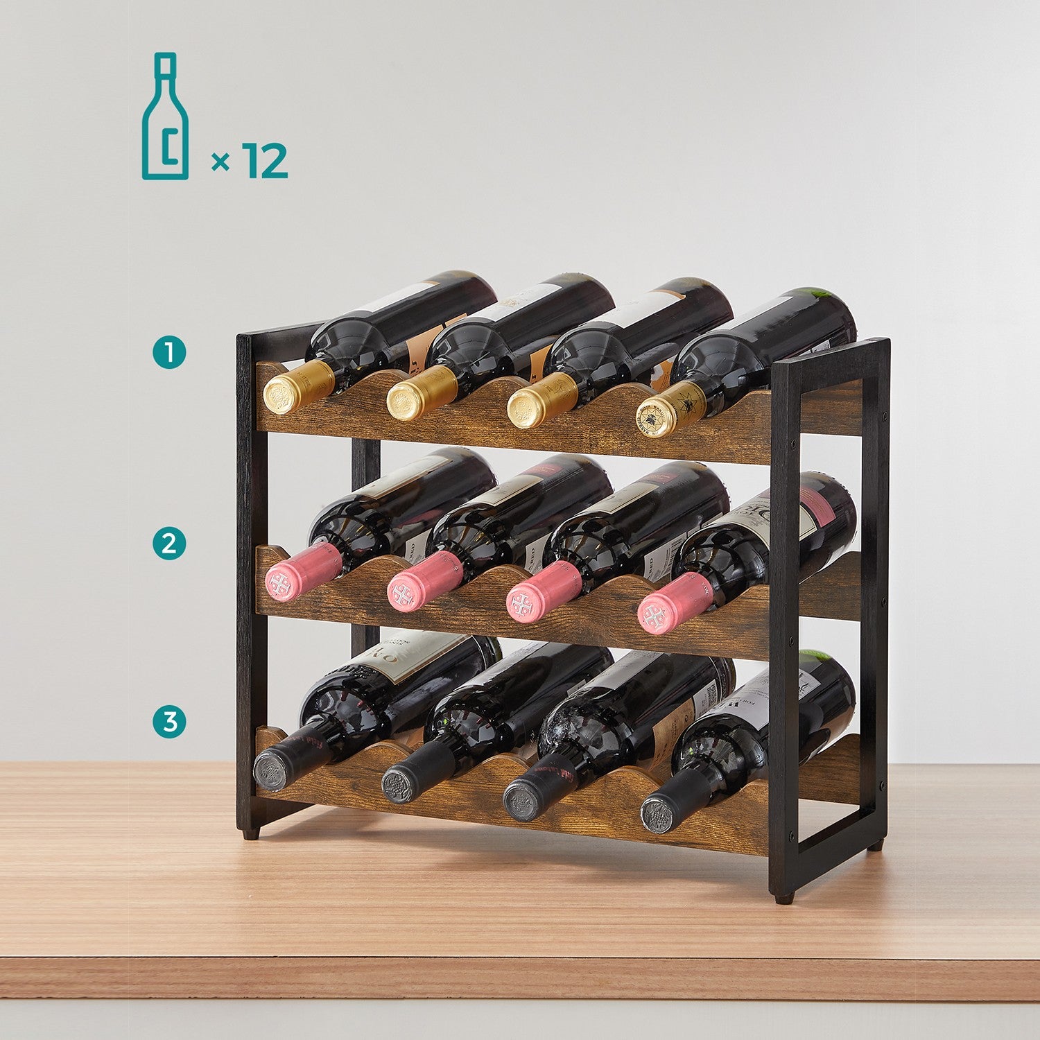 Weinregal für 12 Flaschen