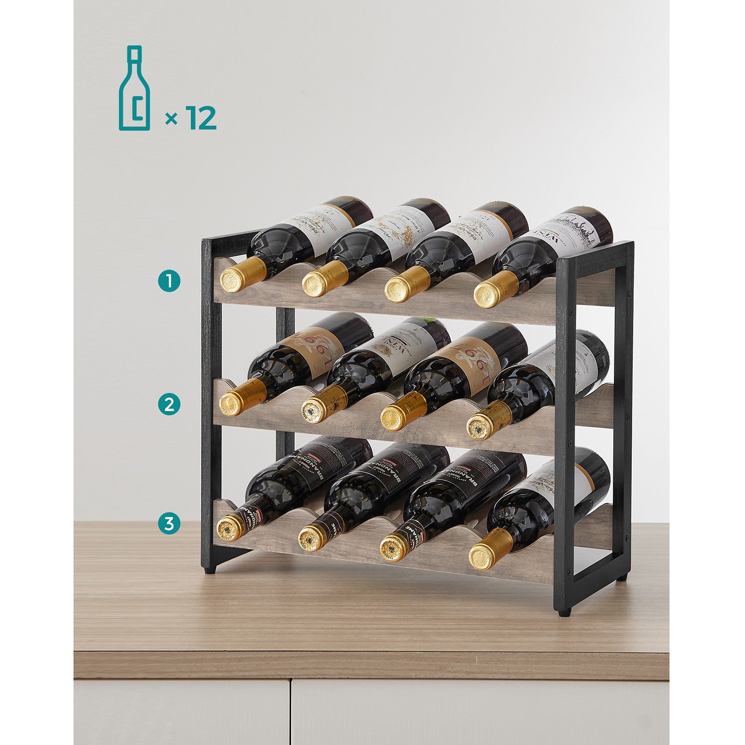 Weinregal für 12 Flaschen