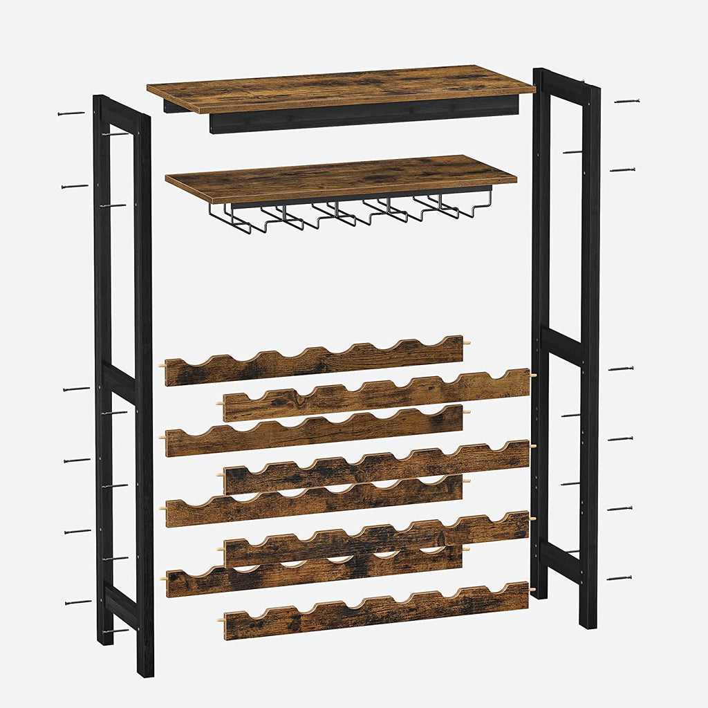Industrie-Design Weinregal mit Glashaltern