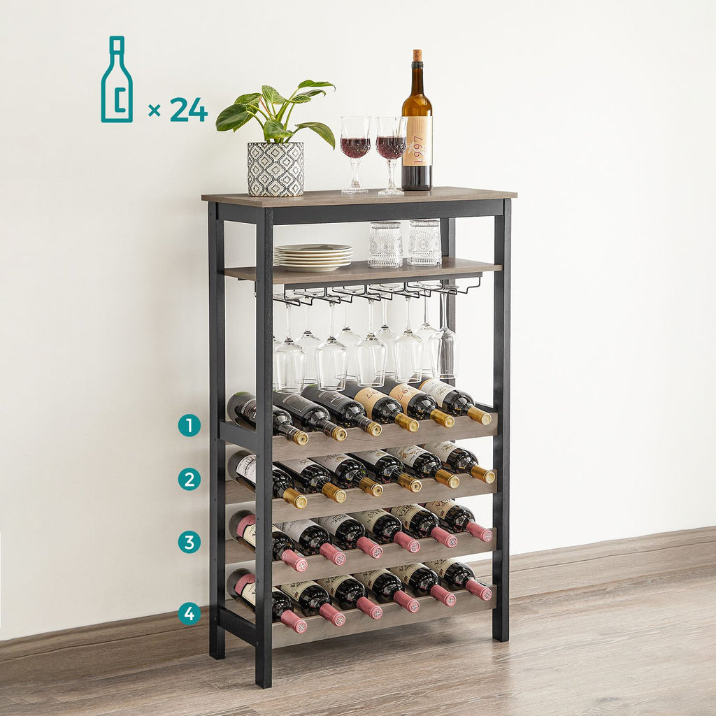 Weinregal mit Glashalter