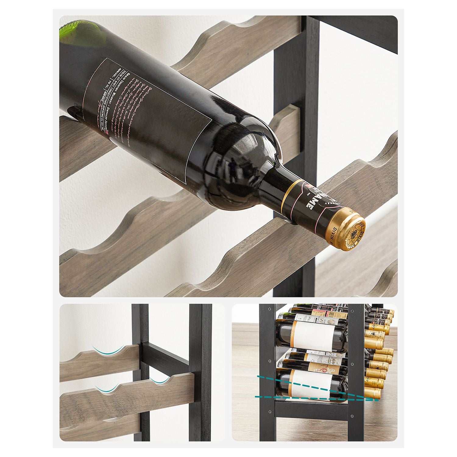 Weinregal mit Glashalter