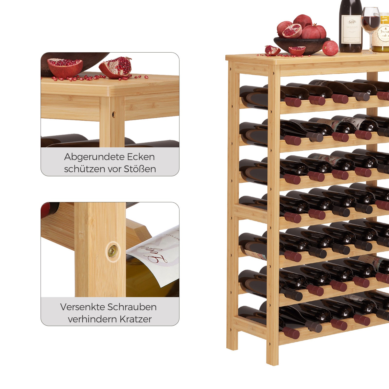 Weinregal 7 Ebenen für bis zu 42 Flaschen